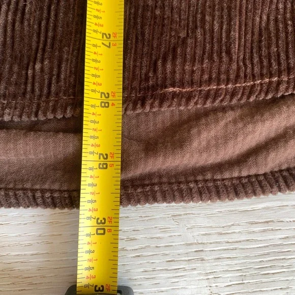 American Eagle Brown Corduroy Button Down Shirt Womens XL Long Sleeve Cotton - Picture 9 of 10